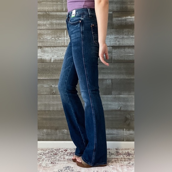judy blue tummy control back pocket embroidered bootcut jeans long inseam 88786 - Picture 9 of 16